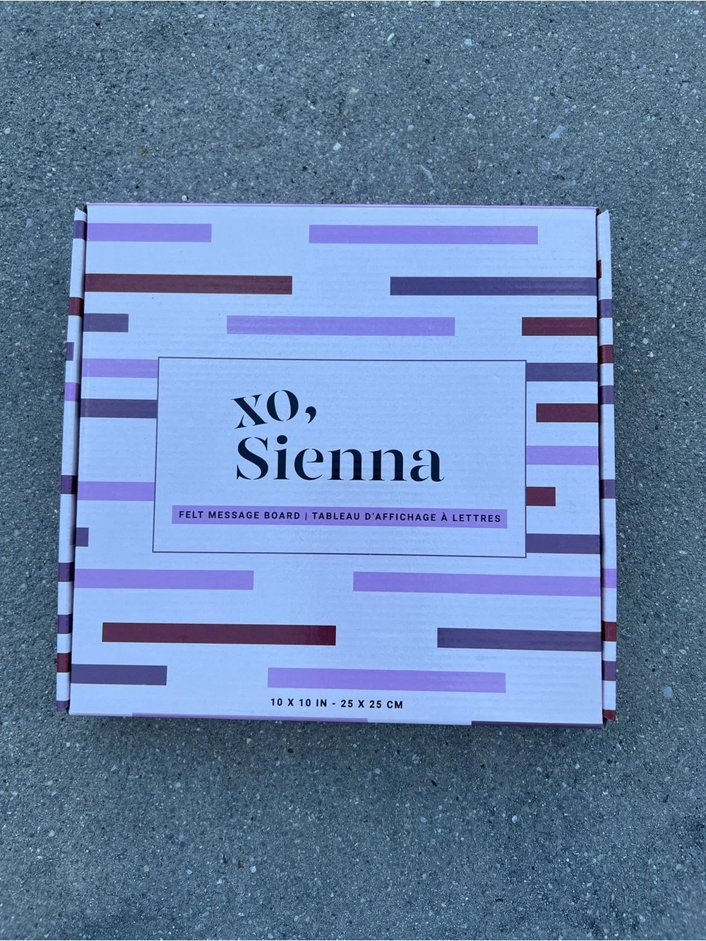 Letterboard Set with Gray and Purple Felt - Stylish Home Storage Accent